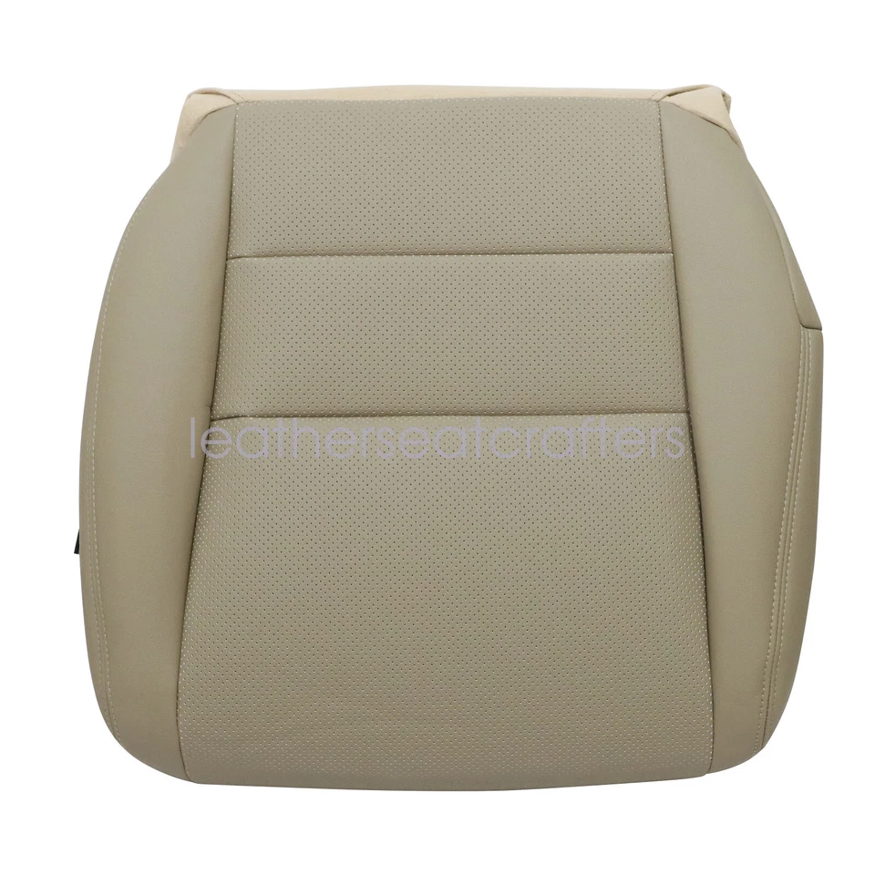 Cubierta de asiento de cuero perforado inferior del pasajero delantero bronceado para Acura TL 2005-2008 Foto 3 de 4