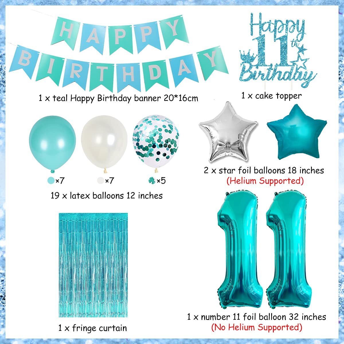 Geburtstagsbanner Zum 11. Geburtstag – 115x180 Cm, Schwarz-gold, Aus Polyester