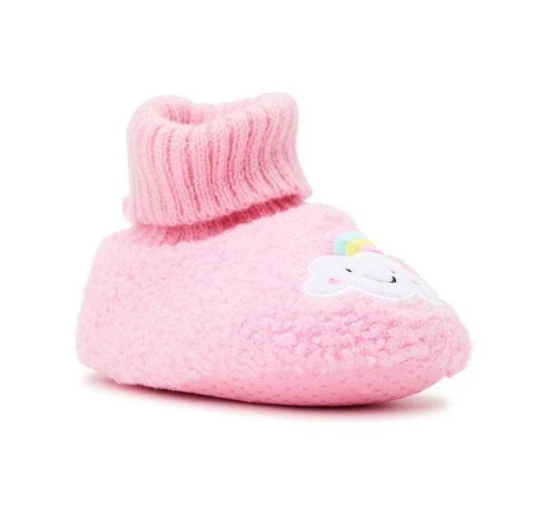 Chinelos botinha arco-íris rosa bebê meninas tamanho 4 WONDER Nation - Imagem 2 de 4