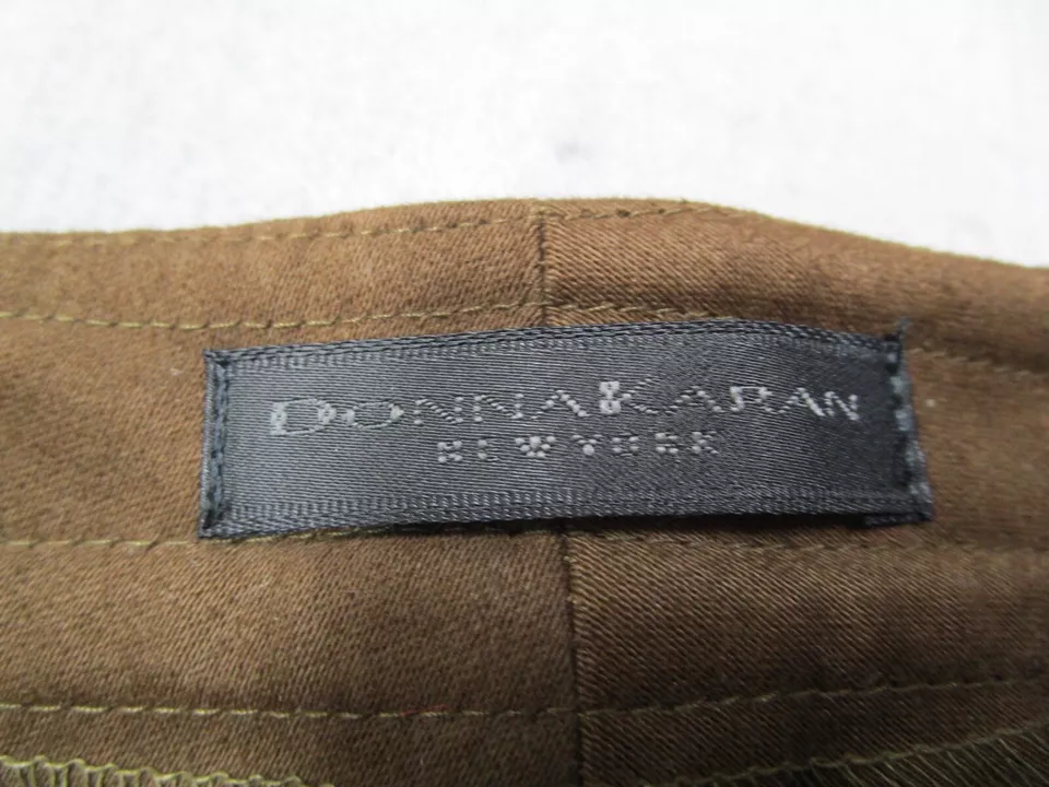 Pantalones Donna Karan Mujer 8 Marrón Cinturón Piel de Cordero Ecuestre Hecho en Italia 30x27 Foto 2 de 4