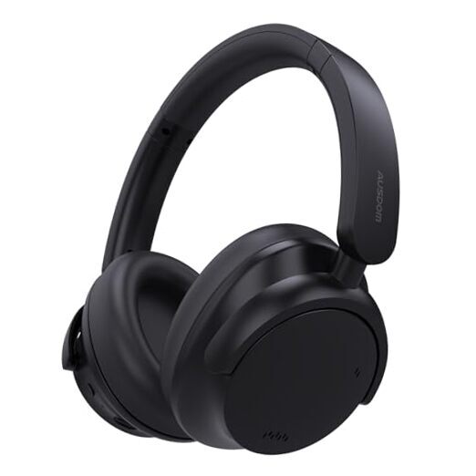 Hybrid Noise Cancelling Headphones: Wireless Bluetooth 5.4 Over Ear Black-image