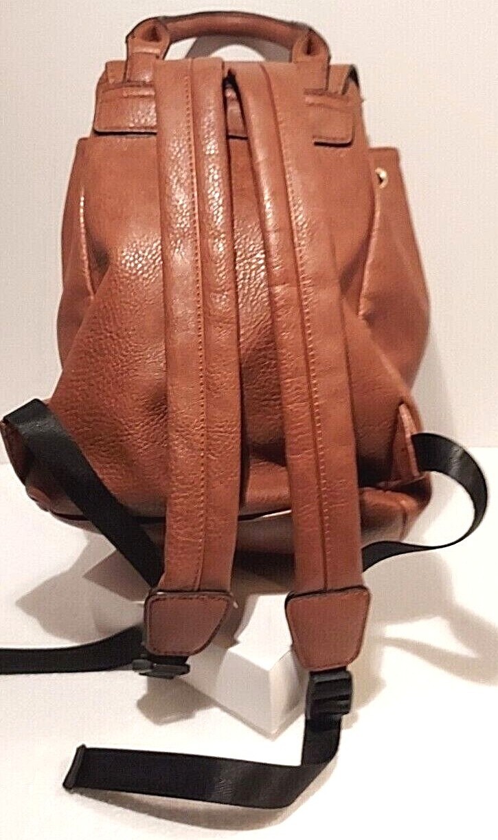 ALDO Brown Mini Leather BACKPACK Drawstring/Magne… - image 3