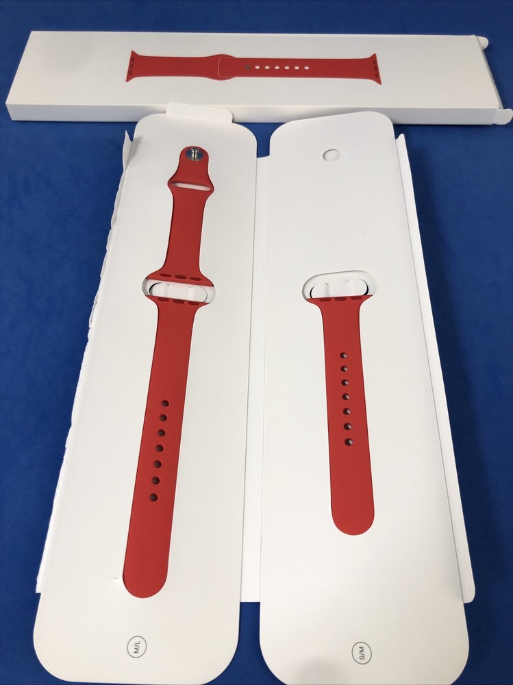 Genuine Apple Watch Sport Band(40mm) Red (Fits40mm–210mm wrists )