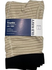 NWT OLD NAVY Trunks 3" Inseam Sz XXL Beige White Stripes O6