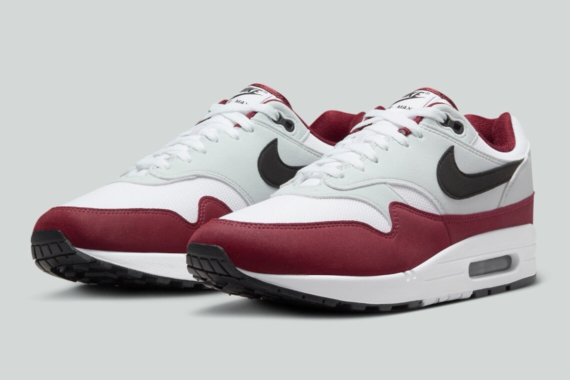 Nike Air Max 1 Men's shoes★ FD9082-106 Nike Air Max 1 Dark Team Red White Black Sneakers FD9082-106
