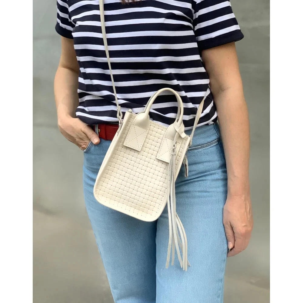 COACH Borsa a mano donna in VERA PELLE fatta a mano tracolla nera tracolla