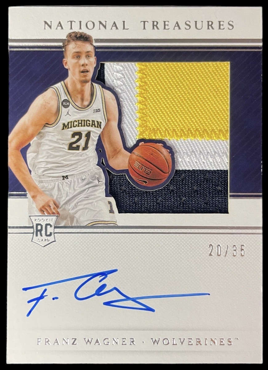 2021-22 National Treasures Collegiate Franz Wagner RPA Rookie Auto 