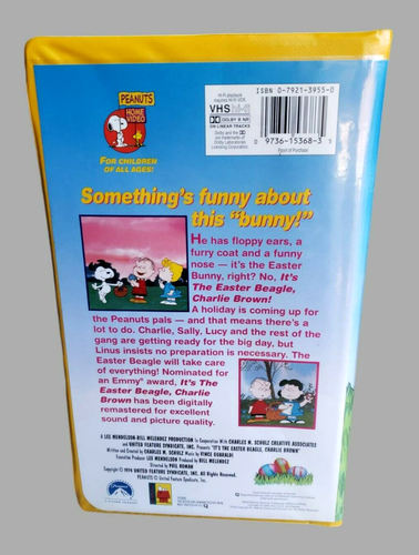Paramount PEANUTS Classic IT IS THE EASTER BEAGLE, Charlie Brown VHS Clamshell - Picture 3 of 14