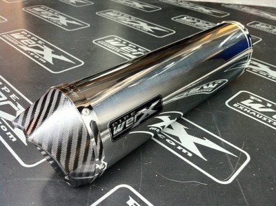 Kawasaki ZX636 02-04 Oval Stainless Steel, Carbon Socket, Exhaust Terminal,