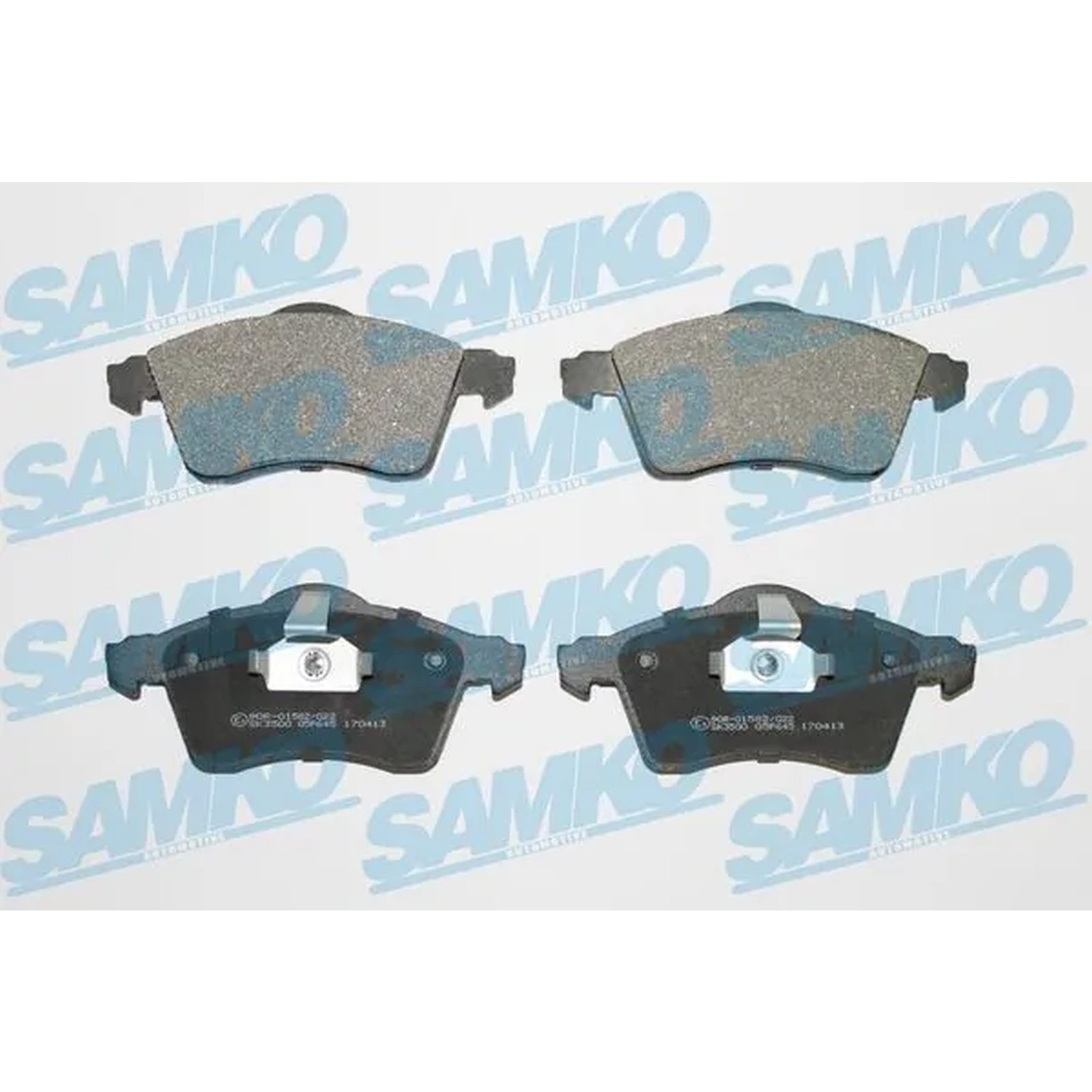 1x ORIGINAL® SAMKO Bremsbelagsatz, Scheibenbremse Vorne für VW TRANSPORTER T4
