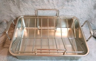 NEW Roasting Pan & Accessories by Wolfgang Puck  Stainless 16.5''