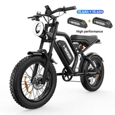 Hikeep 1000W Peak Electric bike 20" 48V/15Ah Fat Tires Mountain ebike for Adults