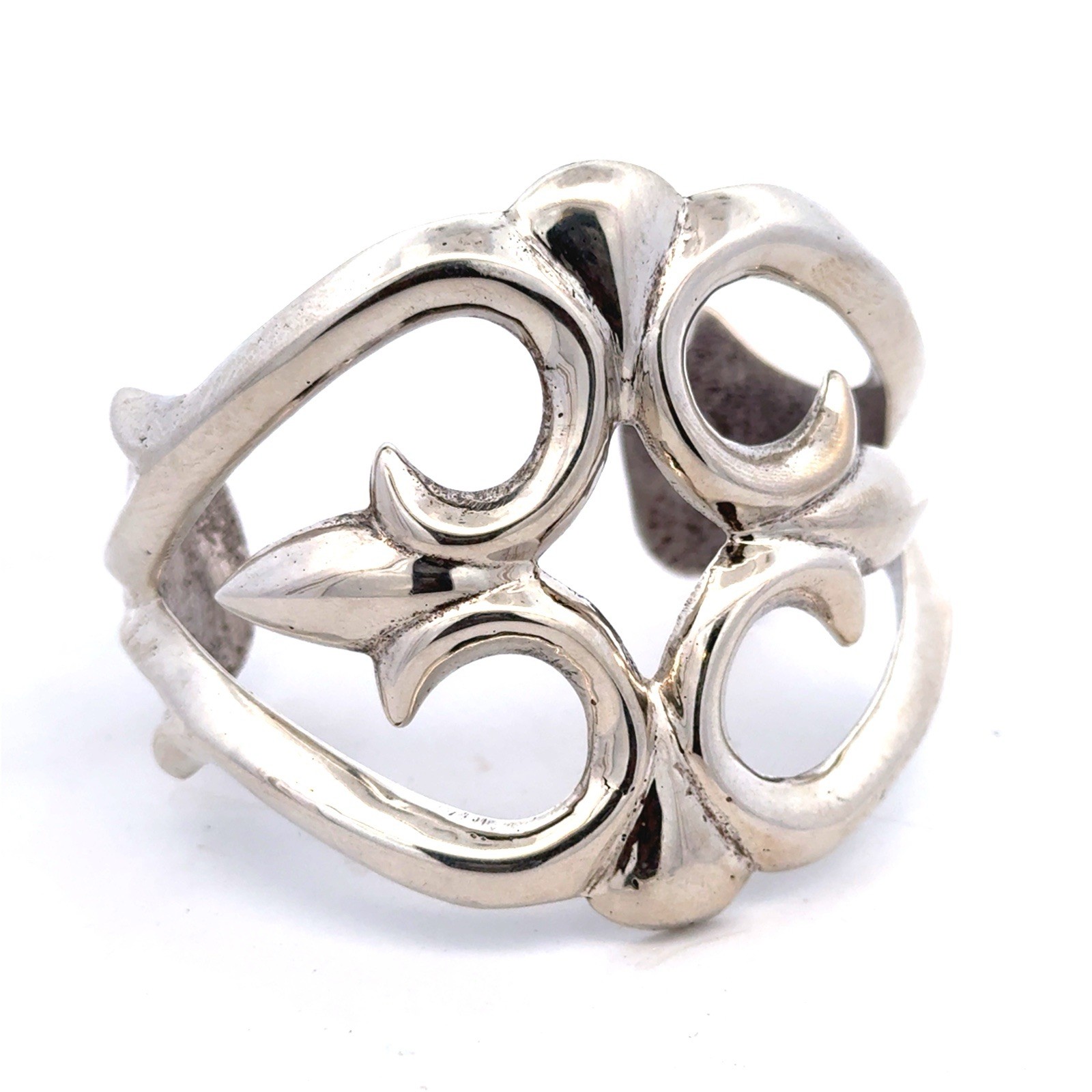 Artisan Sterling Silver Open Scroll Modernist Fle… - image 3