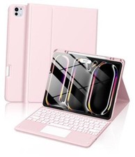 for iPad Pro 13 Inch Case with Keyboard M5/M4 2025/2024 Magnetic Pink
