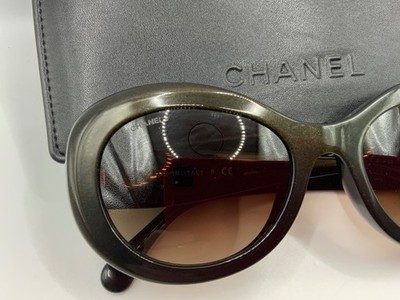 CHANEL 5469-B-A Oval Sunglasses Crystal Double Coco Chanel Mark