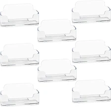 8 Pack Acrylic Business Card Holder for Desk, Clear Plastic Business Cards Displ