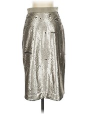 Banana Republic Women Silver Formal Skirt 2
