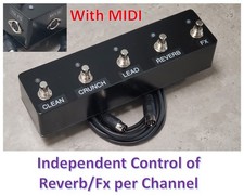 Replacement MIDI Marshall TSL Footswitch JCM 2000 Amps w/ Rev/FX Memory /Ch