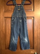 Vintage OshKosh B'gosh Overalls Youth Size 5 Blue Denim VESTBAK Made USA 90s