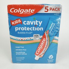 Colgate Kid's Cavity Protection Toothpaste Bubble Fruit 5 Pack | 4.6 Oz 02/2027