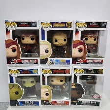 Lot of 6 Funko Pop! Marvel Figures Scarlet Witch Thor Talos Hunter B-15 Avengers
