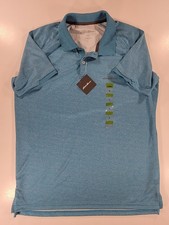NEW Eddie Bauer Free Dry Polo Mens Large Blue Short Sleeve Polo Shirt NWT
