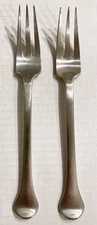 2 Dansk KOBENHAVN Dinner Forks Satin Stainless Modern Flatware Replacement Korea