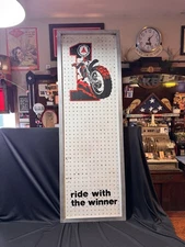 Vintage Beck & Arnley Sign Advertising DISPLAY BOARD double sided motorcycle