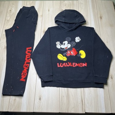 Disney X Lululemon Steady State Fleece Pullover Sweatsuit Black