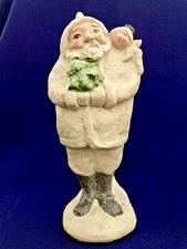 Ragon House White Frosted  Belsnickle 8" Figurine Angel / Tree Father Christmas