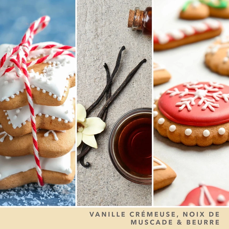 Yankee Candle Cookie Noël - Bougie Parfumée 150h - Cadeau Femme - Jarre 623g - Photo 4/4