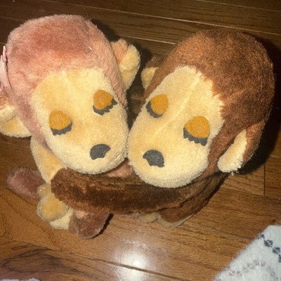 Vintage 1975 Dakin Hugging Plush Monkeys Let's Monkey Around