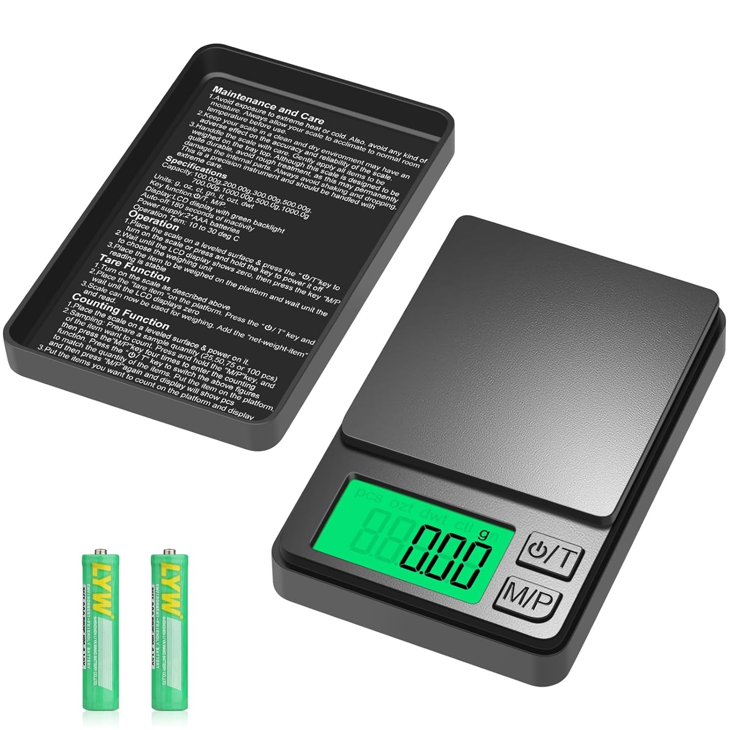 Diyife Mini Scales, [1000g/0.01g] Small Pocket Scales, High Precision Portable