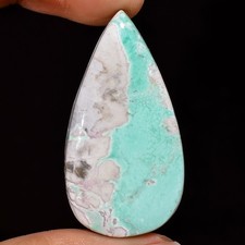 100% Natural Variscite Cabochon Pear Shape Gemstone 48.45 Cts 22x41x6 mm TP106