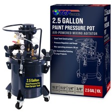 2-12 Gallon Pressure Feed Paint Pot Tank Spray Gun Sprayer Reg Air Mix Agitator
