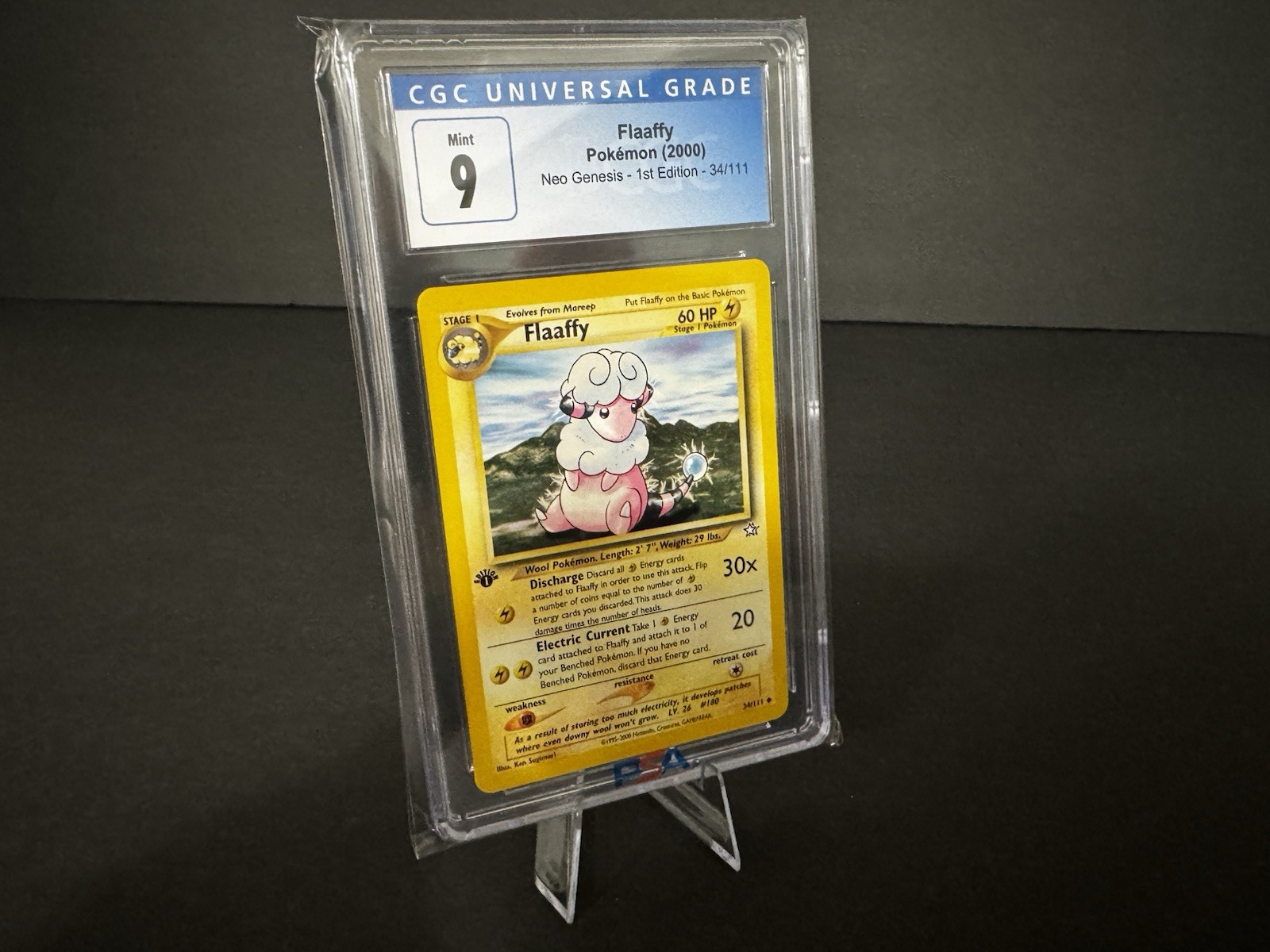 Neo Genesis 34 Flaaffy 1st Edition CGC 9 Graded Card Pokemon