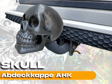 SKULL Abdeckkappe Kugelschutzkappe Anhängerkupplung AHK Kappe mit Sicherung!