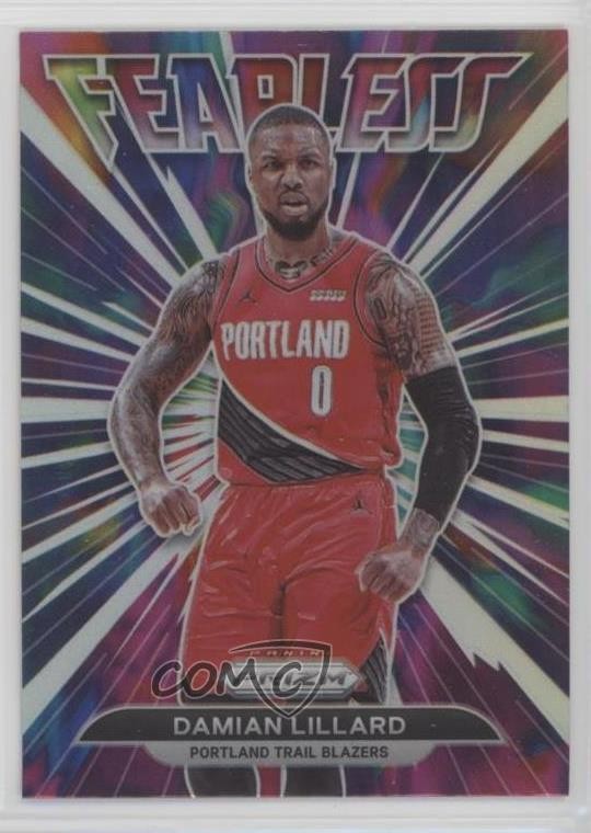 2021-22 Panini Prizm Fearless Silver Prizm Damian Lillard #13 0xy0