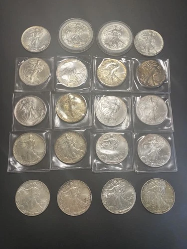 Lot of 20 American Silver Eagles 1 oz .999 Fine Silver – 20 Troy Oz ASE Bullion