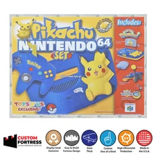 Custom Acrylic Hard Case for PIKACHU NINTENDO 64 SET Video Game Console