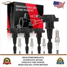 4 Ignition Coils & 4 Iridium Spark Plugs For Kia Niro 2017 2018 2019 L4 1.6L
