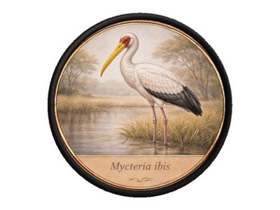 aufnäher badge patch vogel Gelbschnabelstorch  Mycteria ibis