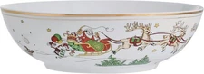 Fitz and Floyd St. Nicholas Gold Banded Holiday Serving 9.5 inch, Multicolor 