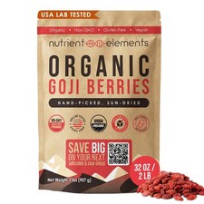 Nutrient Elements Goji Berries 2 lb/32 oz USDA Organic, Raw, 32