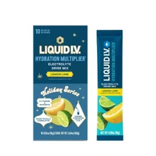 Liquid I.V. Hydration Multiplier Vegan Powder Electrolyte Supplements-Lemon Lime