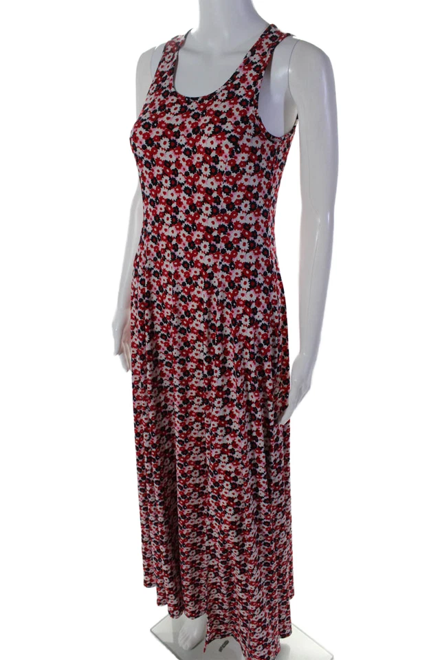 Vestido floral multicolor Michael Kors para mujer sin mangas con abertura talla XS Foto 2 de 4