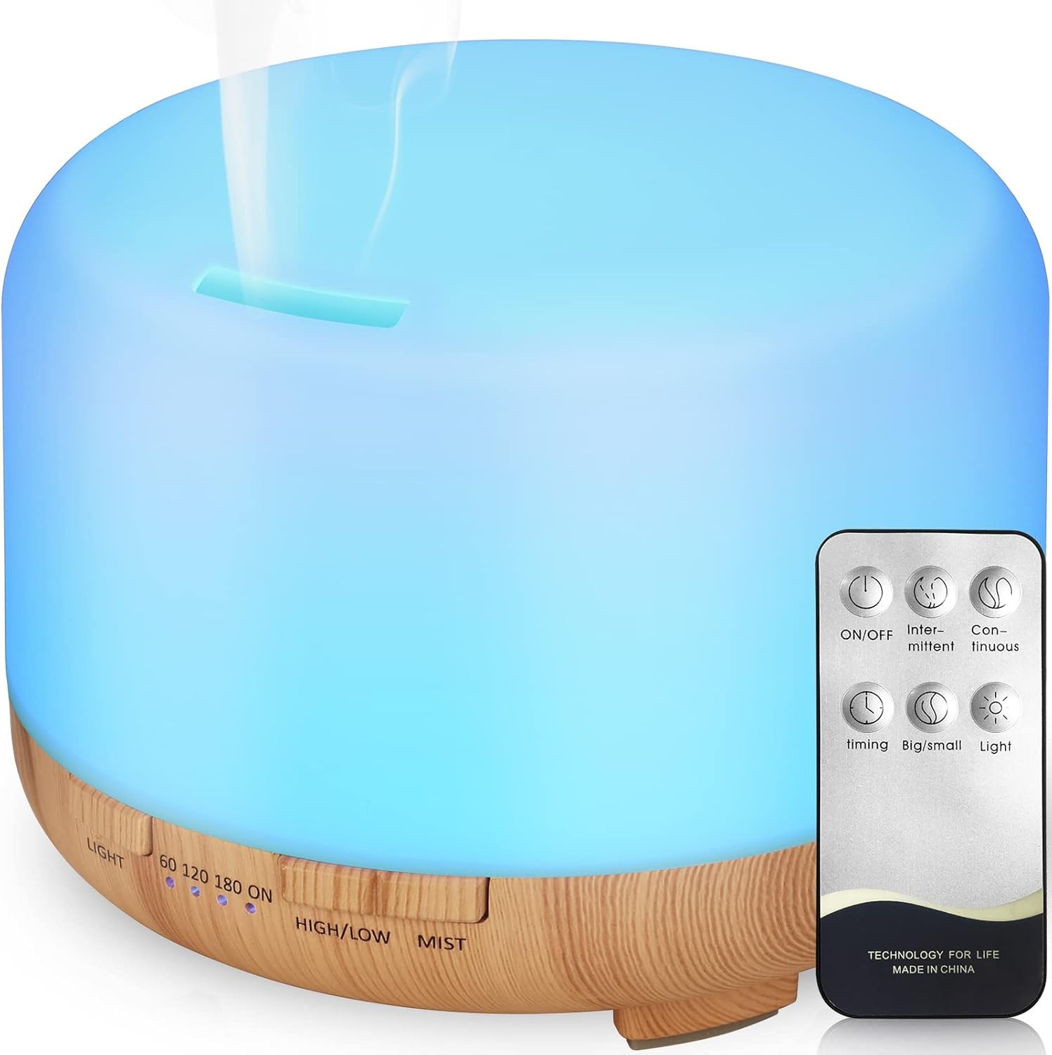 Hianjoo Essential Oil Diffuser 450ml, Electric Aroma Ultrasonic Aromatherapy Fr