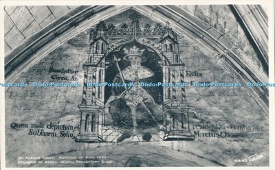 R024023 St Albans Abbey Gemälde von König Offa Gründer der Abtei North Presbytery