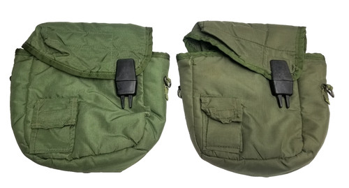 Lot of 2 US Military 2 Quart Canteen Cover Pouch, Insulated, OD Green 2 QT USED
