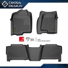 Floor Mats Front 2nd Row Tpe Fits 99-06 Chevygmc Silverado Sierra 1500 29913